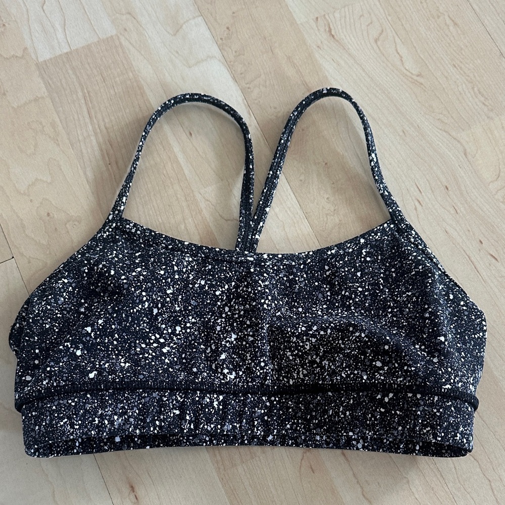 lululemon athletica Black & White Speckled Sports Bra